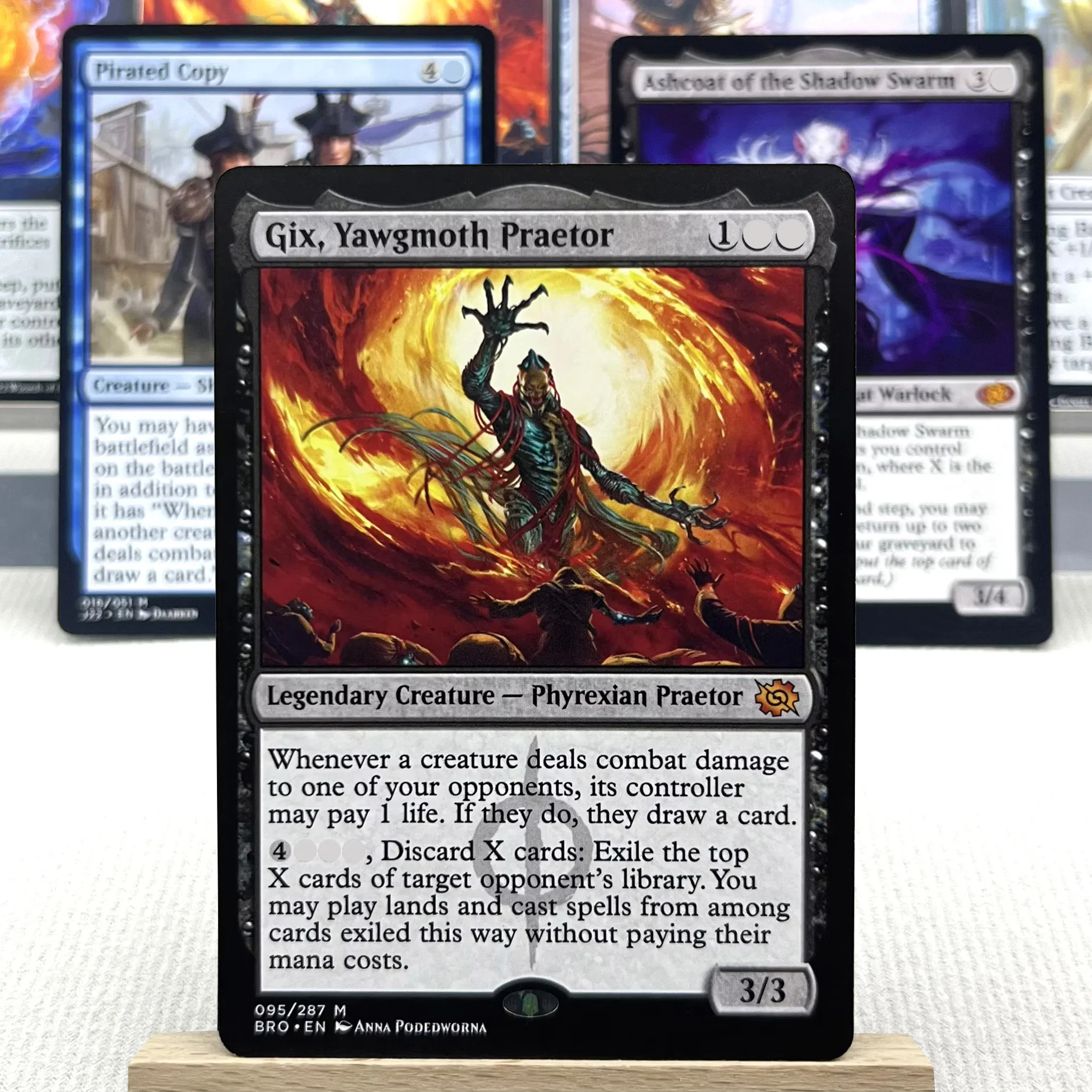 

J22 BRO DMC HOLO5 03 Tcg proxy magical cards Rhystic Study Ashcoat of the Shadow Swarm Pirated Copy Gix, Yawgmoth gather