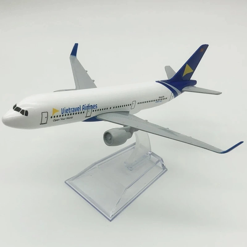 

1/400 Scale Planes Toys Airbus A320 16cm Vietravel Yueyue Airlines Aircraft Model Diecast Metal Children Display Decoration