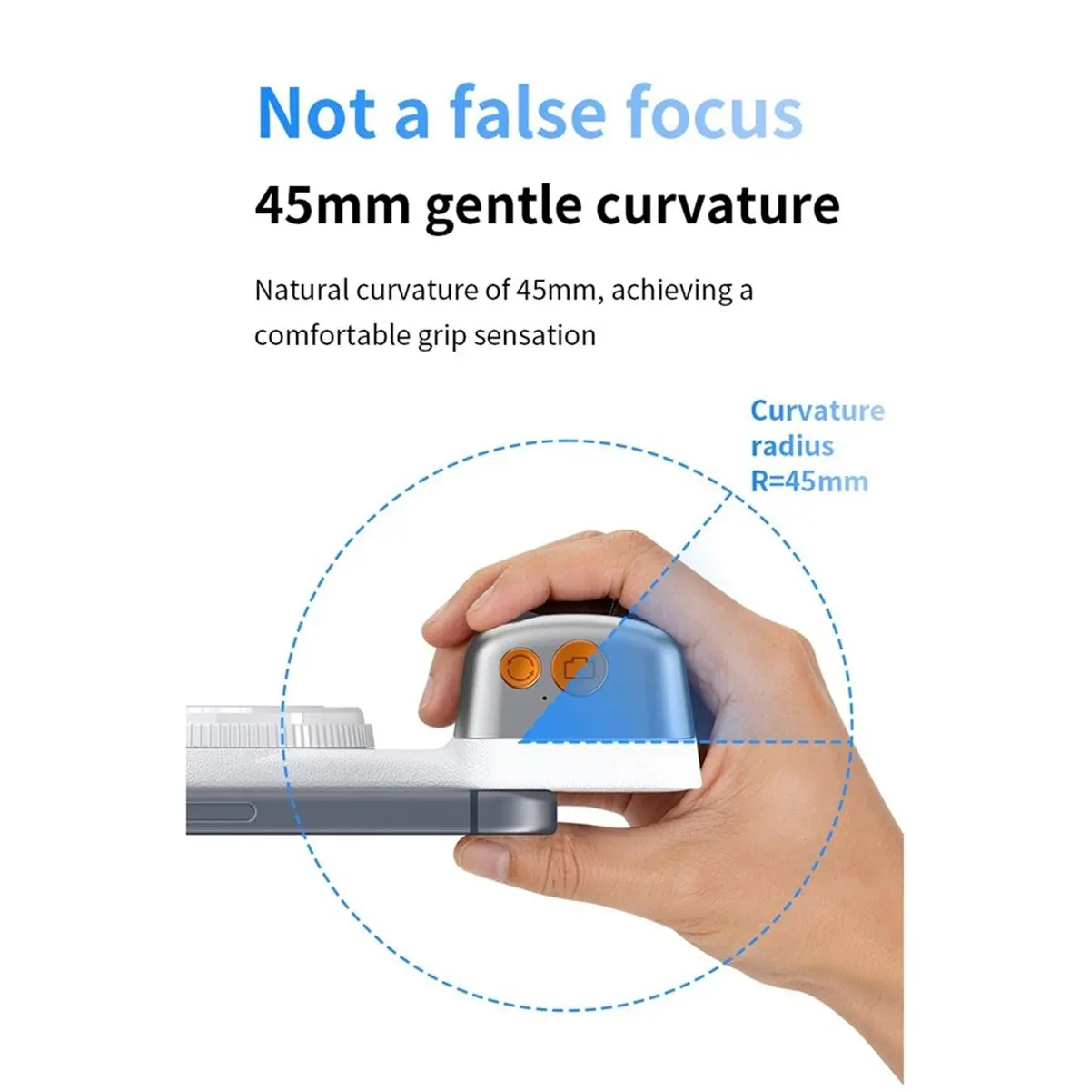 Phone Camera Shutter Grip Powerful Snap Magnetic Camera Master Grip with Dual Color Fill Light for Zoom Calls Video A