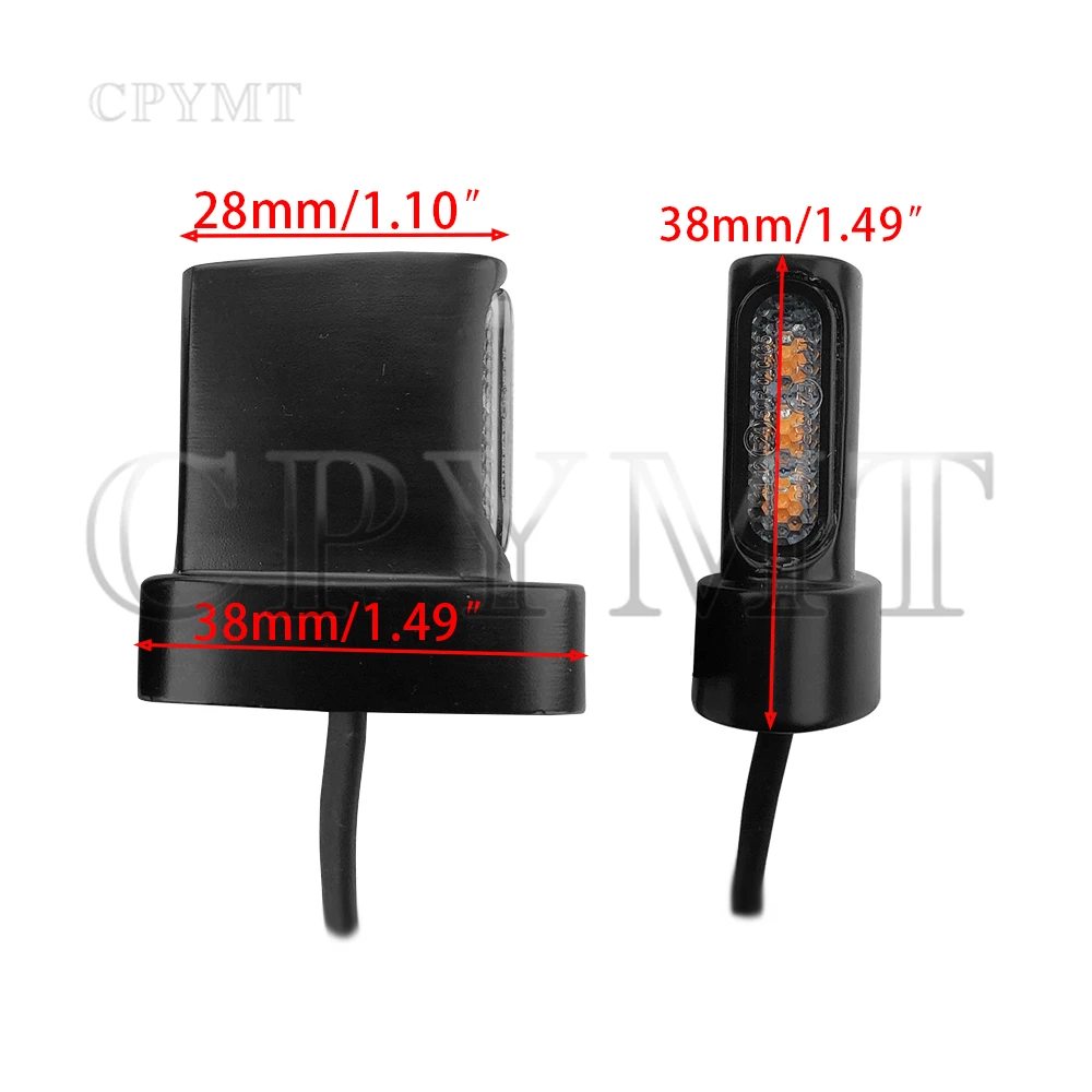 Mini Indicators Lamp 12V Motorcycle Rear Turn Signal  Amber  Blinker 3 LEDLight  fit for Harley Softail Sportster