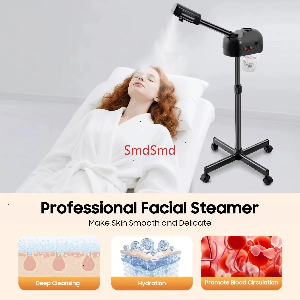 Facial Steamer, Ozone Ion Steam Spray Machine,Facial Sauna for Home Use, Skin Hydration & Pore Cleansing, Beauty Spa Device
