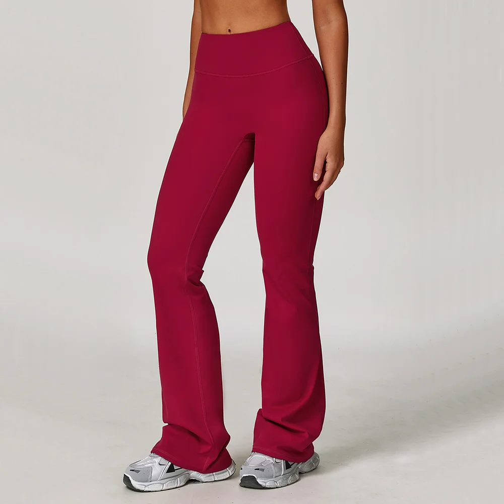 Flare Leggings Women Fitness Push Up High Waist Wide Leg Yoga Leggings Gym Elastic Tights Exercise Sport Pant Bell Bottomed