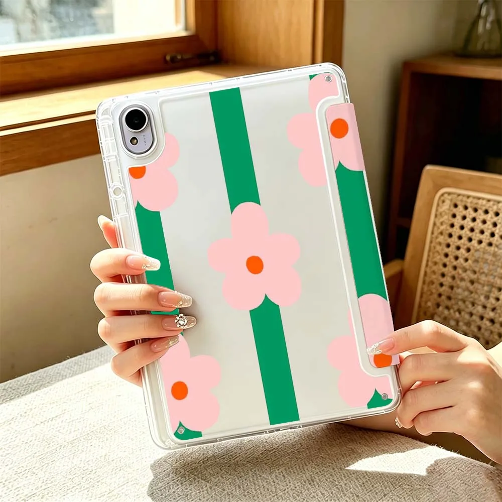 Striped floral pattern For Huawei MatePad Pro SE Honor Pad 9 V9 GT X9 10.8 11 13.2 inch Pro 3Y Tablet Case Cover