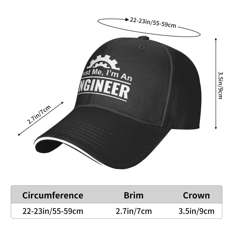 Classic Unisex Mechanical Engineer Baseball Cap Adult Technician Engineering Adjustable Dad Hat Women Men Outdoor