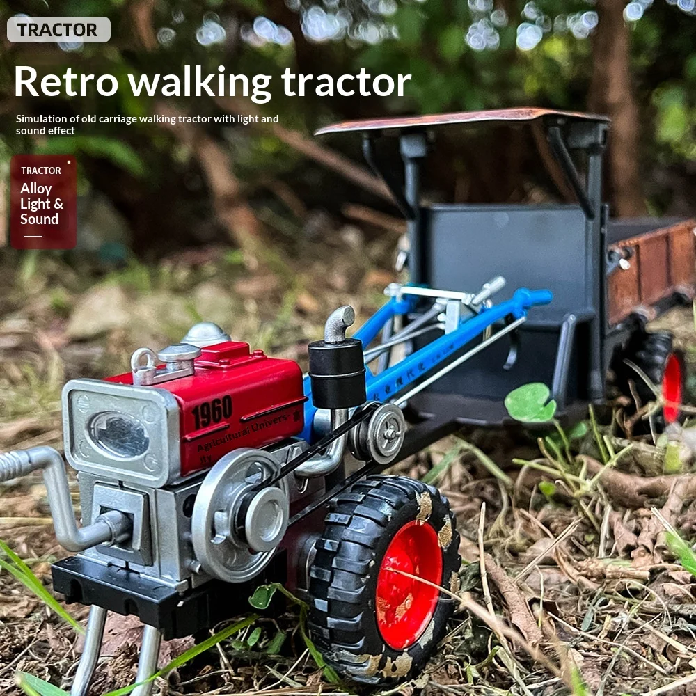 الرجعية يده جرار سبيكة لعبة مجسمة مع الصوت والضوء مجموعة خمر حلية هدية عيد الأطفال للأعمار 14 + #1