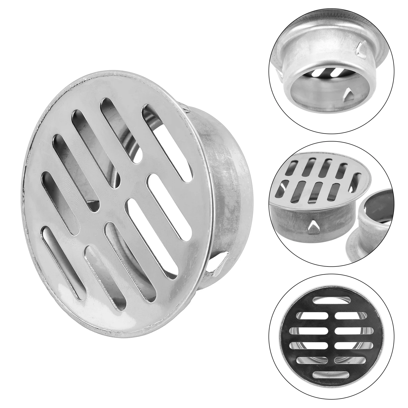 Floor Drain Stainless Steel Balcony Drainage Roof Round Floor Drain Cover Rain Pipe Cap Outdoor Drainage Pipe Accessories