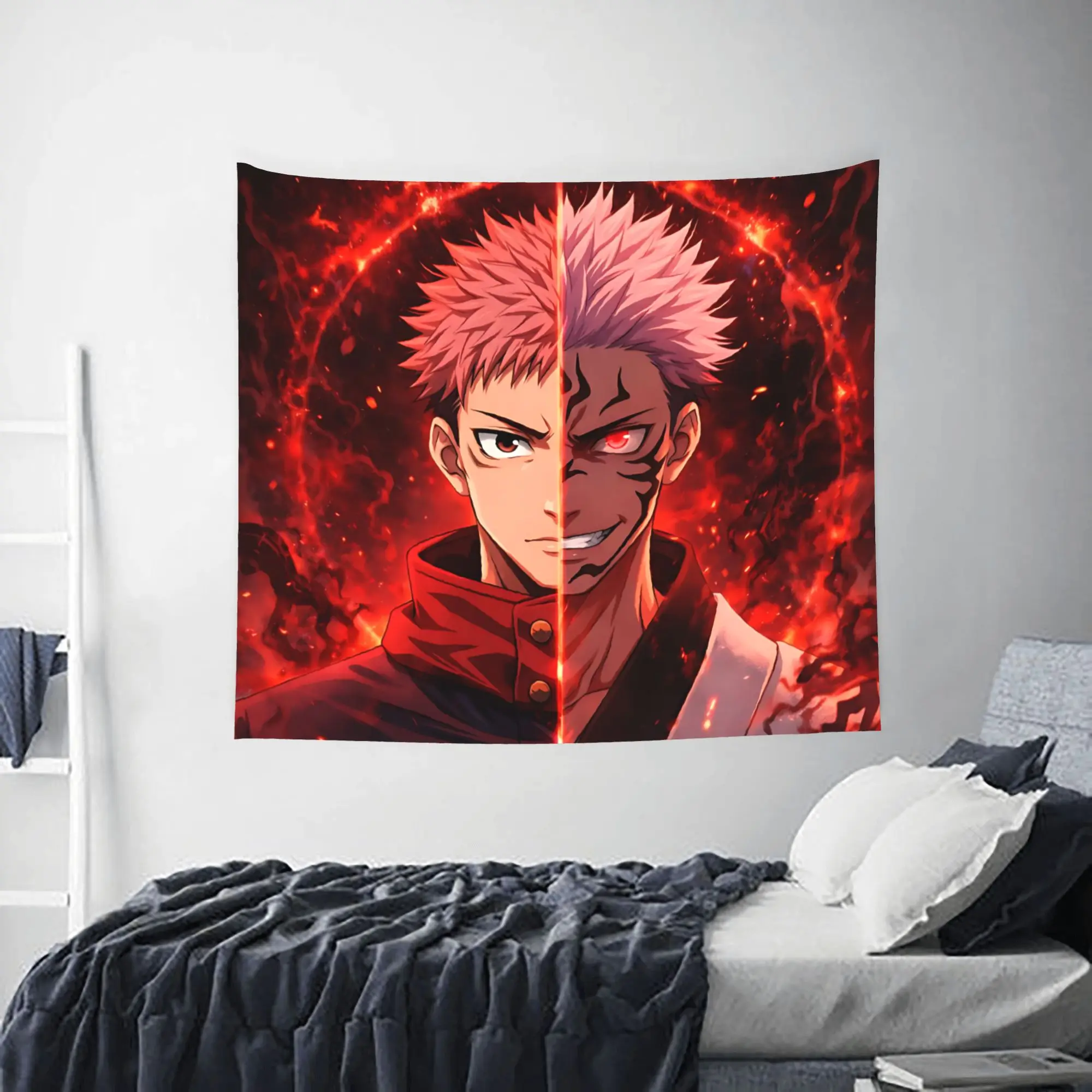 Customized Jujutsu Kaisen cutecore Tapestry Bedroom Decoration funko Wall Hanging Blanket Tapestry Cool Stuff For Room