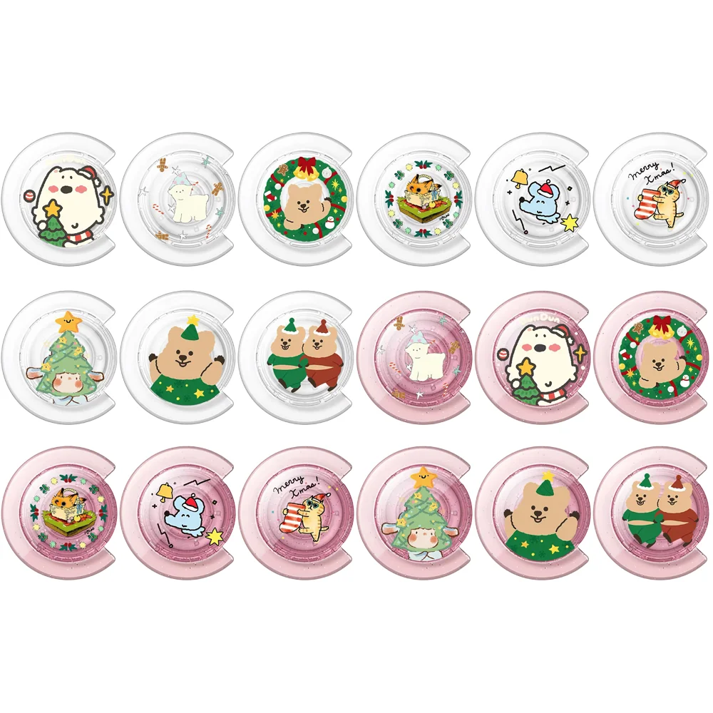 

Cartoon Christmas Magnetic Phone Grip Stand for IPhone 17 Pro Max Holder Mount Support for S25U