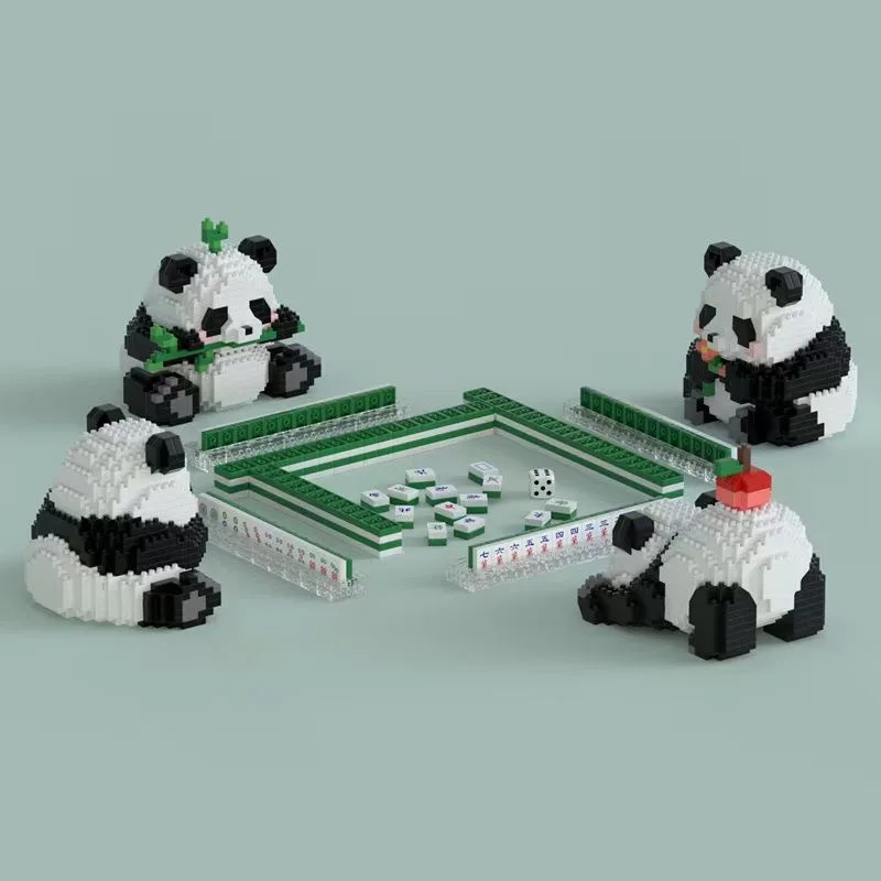 Panda Bausteine für Kinder 6 bis 10 Jahre Jungen Mädchen Geschenke Kinder Spielzeug Spiele pädagogische Diamant Baustein Modell Ziegel