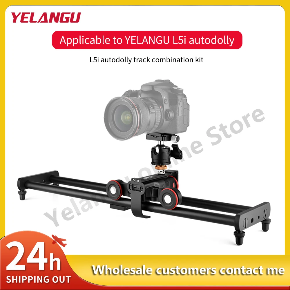 YELANGU L5i Camera Slider Dolly Car Rail Systems Time Lapse Electric Motorized Dolly Car For Camera Phone Camcorder DSLR