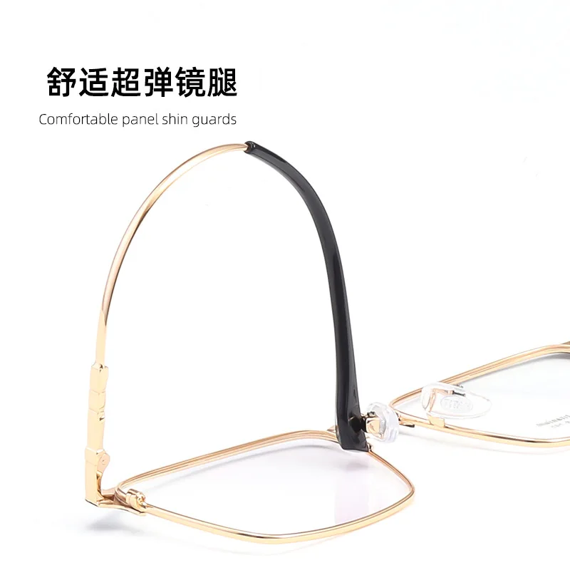 58-18-145 Men Glasses Frames Large Full Frame Square Browline Memory Titanium Glasses Frame 7011 Myopia Glasses Frame