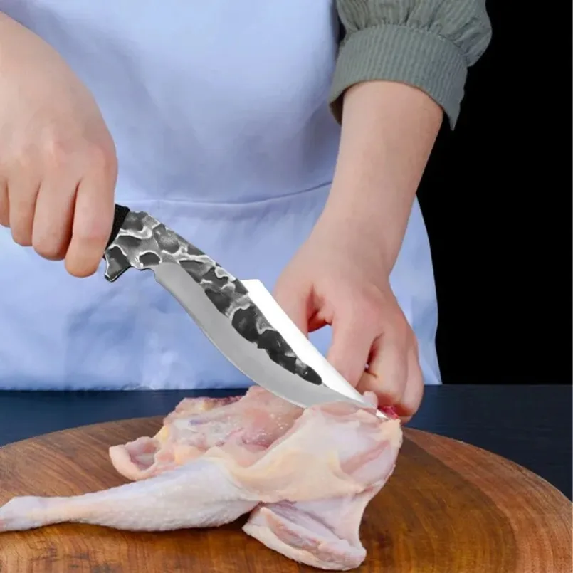 Cleaver Meat Chop Vegetable Kitchen Knives Hand Forged Blade Butcher Boning Knife Slicing Fruit Fish Filleting Knife Accessories - view 5