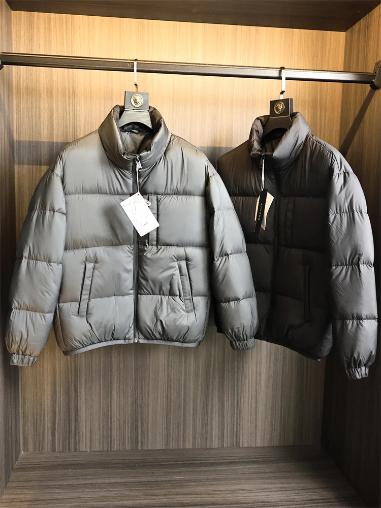 

Men's High Puffiness Warm 90 White Duck down Stand Collar Jacket OS Silhouette Fashionable Outdoor Polyester Fiber Coat