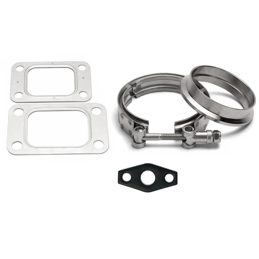 

T25 Turbine Housing Inlet 76mm V-Band Flange&Clamp T25&T3 Flange Gasket Kit