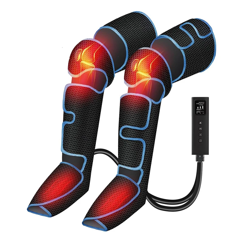 Beinmuskel-Entspanner mit 6 Modi, Luftkompression-Erholungsstiefel, Lymphdrainage, Linderung von Fußermüdung, Heizfunktion, Beinmassagegerät für Sportler