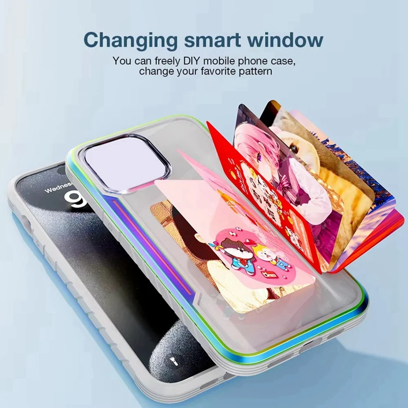 Smart NFC Eink Screen DIY Phone Case Custom Refesh Screen Display Mobile Phone Case Cover