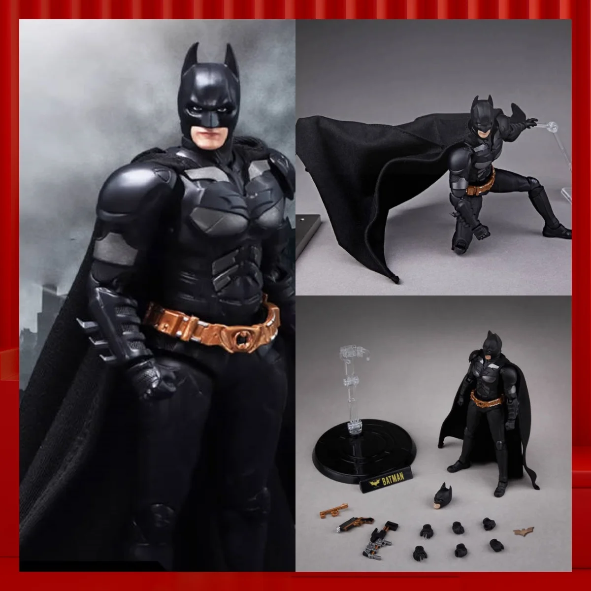 Fondjoy DC Batman Dark Knight Modello di personaggio del film Testa limitata Sculpt Action Figures 19 cm Colleziona ornamenti Regalo di compleanno per ragazzi