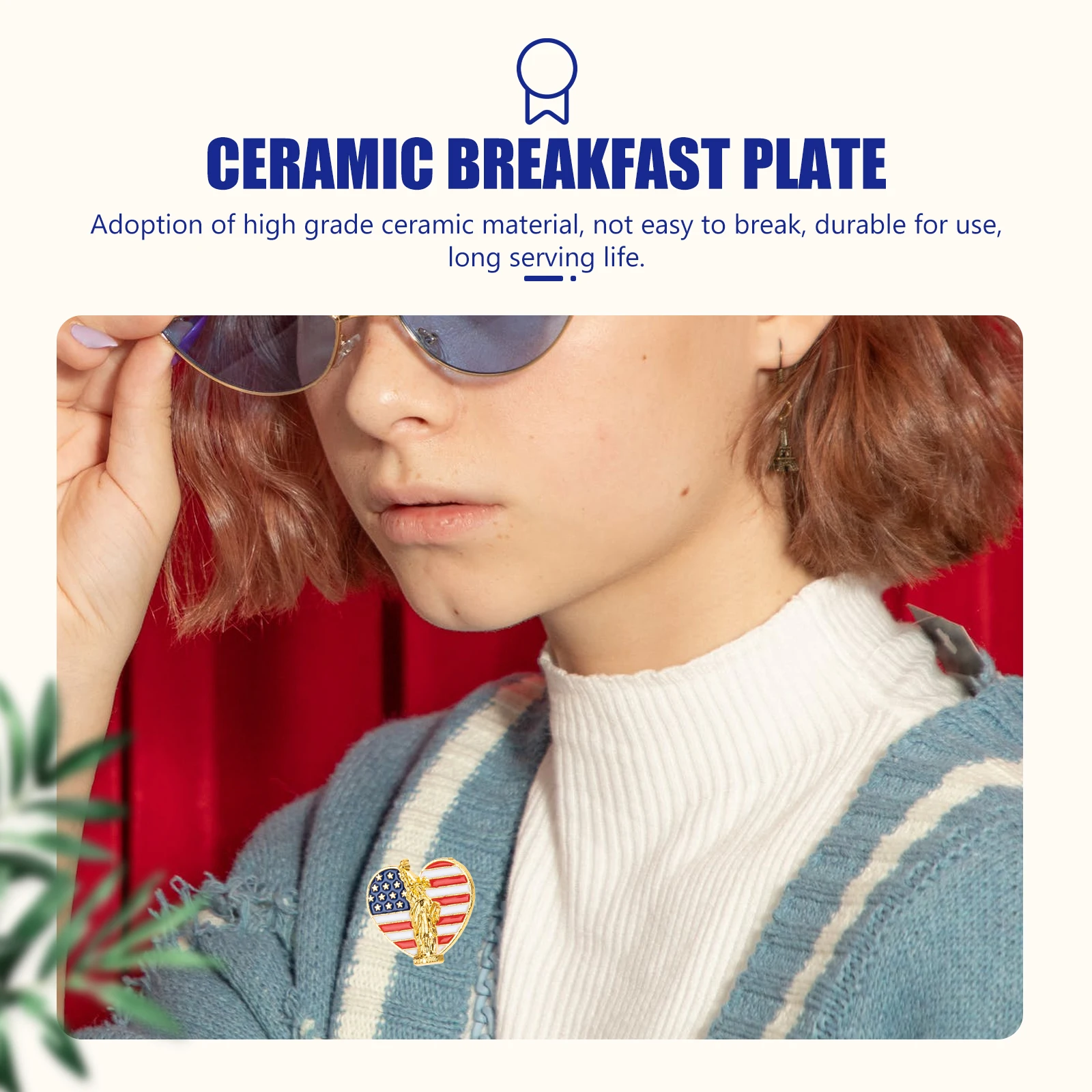 6 pezzi spilla spille in lega accessori per vestiti Giorno dell'Indipendenza Giorno dell'Indipendenza Decorazione per spilla distintivo in lega che non sbiadisce