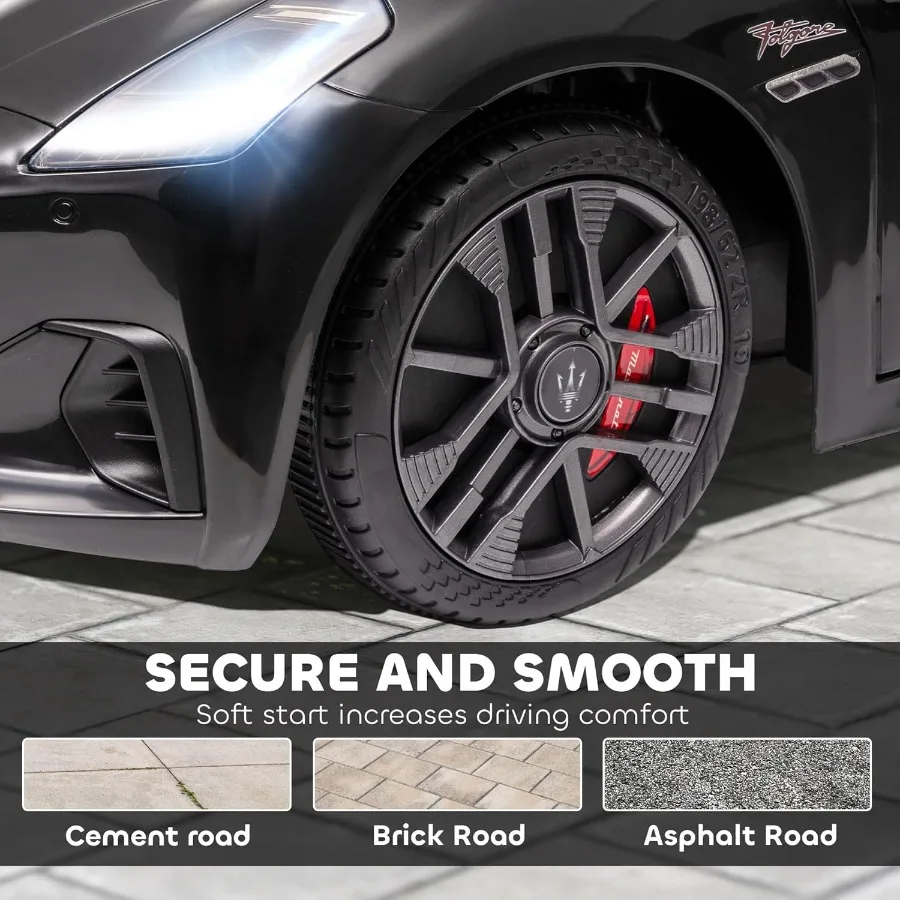 سيارة كهربائية للأطفال 12 فولت، سيارة مازيراتي جران توريزمو مرخصة على سيارة للأطفال مع جهاز تحكم عن بعد، مركبة كهربائية للأطفال الصغار مع Au