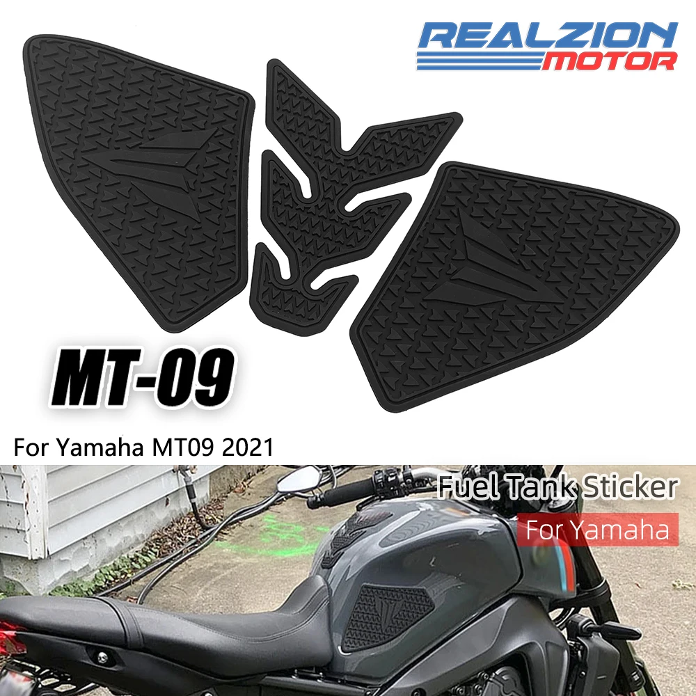 

RZ MT-09 Fuel Tank Sticker Motorcycle Non-slip Waterproof Side Pad Protector Rubber Sticker Decal Gas For Yamaha MT 09 MT09 2024