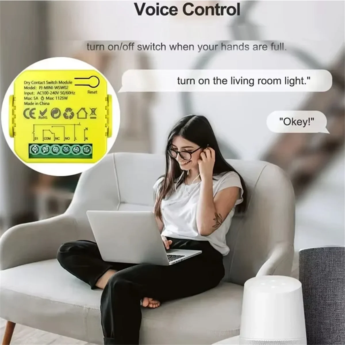 B92B-Tuya Smart Zigbee Relay Dry Contact Switch 5A App Remote Control Timing Support DC12/24V AC100-240V Works Google Home Alexa