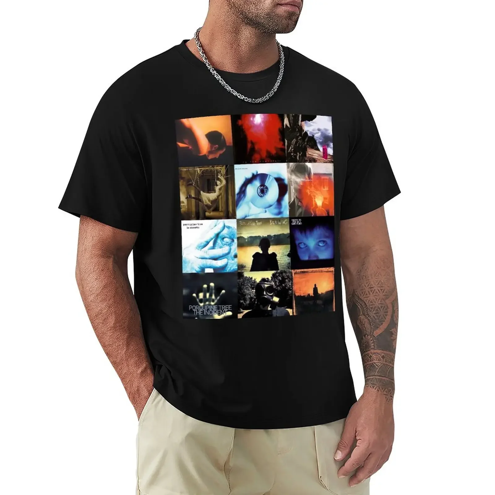 Steven Wilson/Porcupine tree photo collage T-Shirt Short sleeve tee sweat plain funny t shirts for men