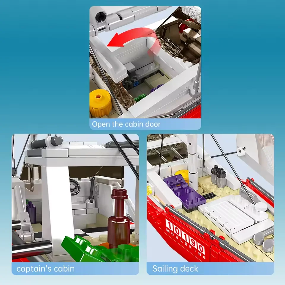 767 pçs moderno modelo de barco à vela blocos de construção conjunto diy barco a vela náutico tijolos colecionáveis brinquedo presente para adultos adolescentes