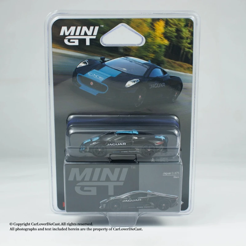 MINIGT 1:64 Jaguar C-X75 Czarny 1070 Symulacja Model Samochodu ze Stopu Kolekcja Zabawek Prezent