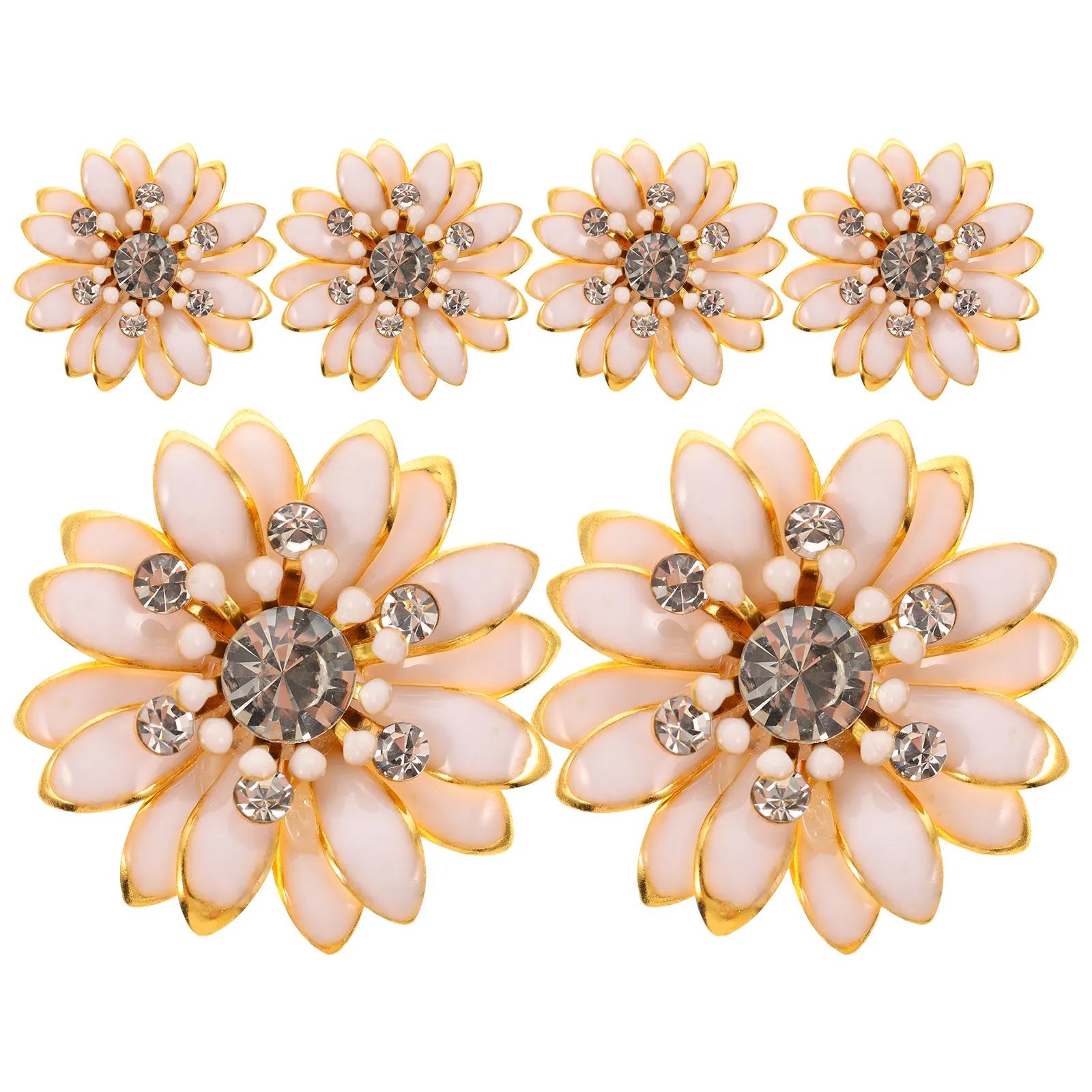 

Rhinestone Copper Accessories for Hat Clothes DIY Earrings Lightweight Durable Flower Design Women Girls Jewelry Craft