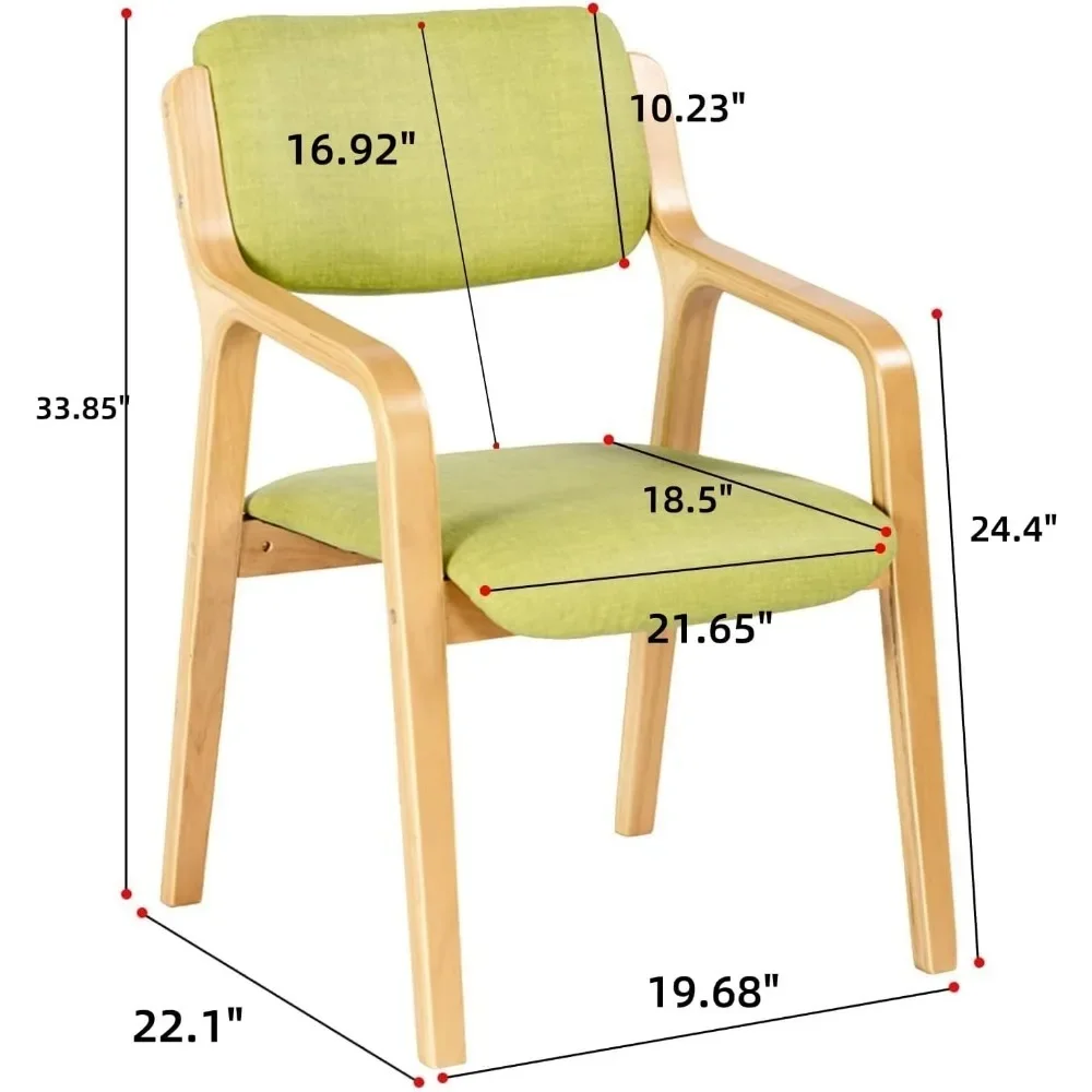 Mittelalterlicher Esszimmer-Lesestuhl aus Holz mit Stoffpolsterung für Komfort-Entspannungssessel für das Familien-Wohnzimmer und Schlafzimmer