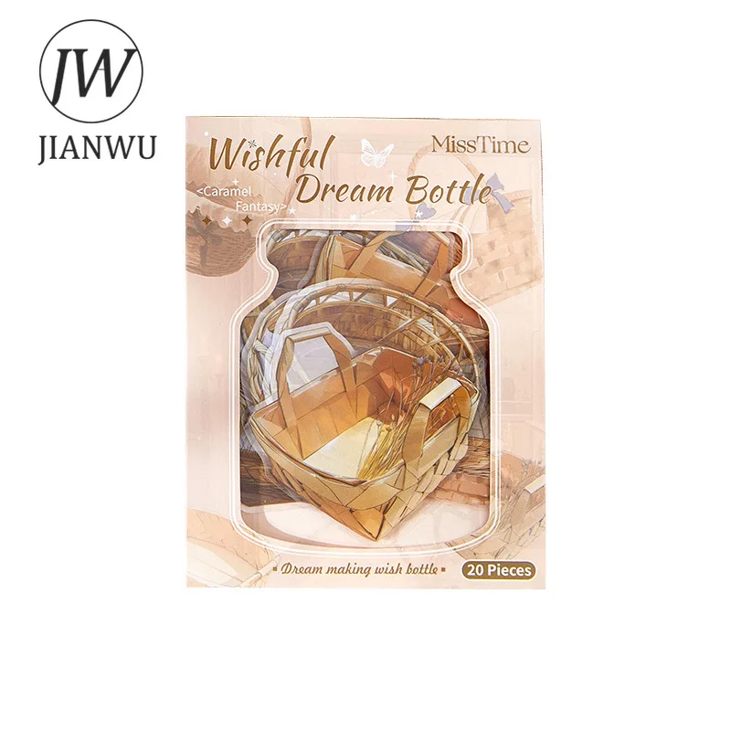 JIANWU Wishes Dream Bottle Series винтажная корзина-бутылка пейзажный материал коллаж наклейка для домашних животных креативные канцелярские принадлежности для журналов «сделай сам»