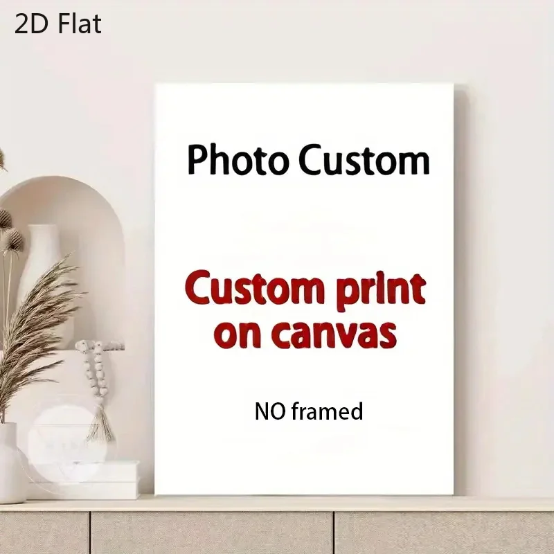 Custom Canvas Prints Photo Wall Art Personalized Poster for Family Life Pets Anime Birthdays Weddings Scenery Home Decor Gifts