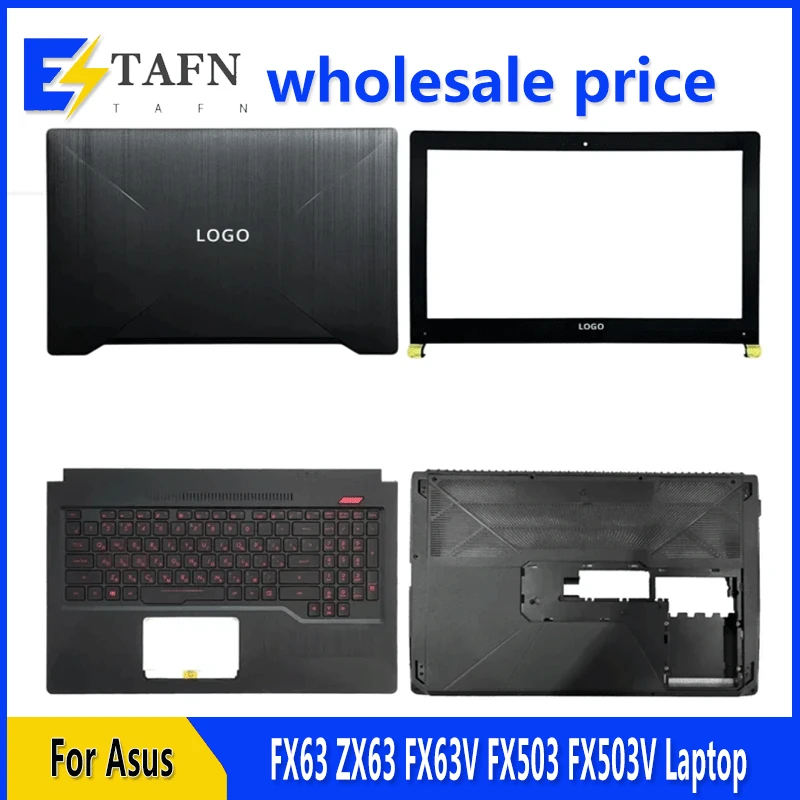 Imagem -01 - Laptop Lcd Back Cover Moldura Frontal Palmrest Superior Base de Fundo Case Teclado Dobradiças Novo Fx63 Zx63 Fx63v Fx503 Fx503v laptop lcd back cover moldura frontal palmrest superior base de fundo case teclado dobradicas novo fx63 zx63 fx63v fx503 fx503v 01
