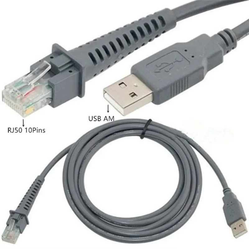 【Exclusive!】3 Meters USB Cable For Datalogic CAB4120 QD2130 QD2110 GPS4490 Barcode Scanner USB-A Male To RJ45