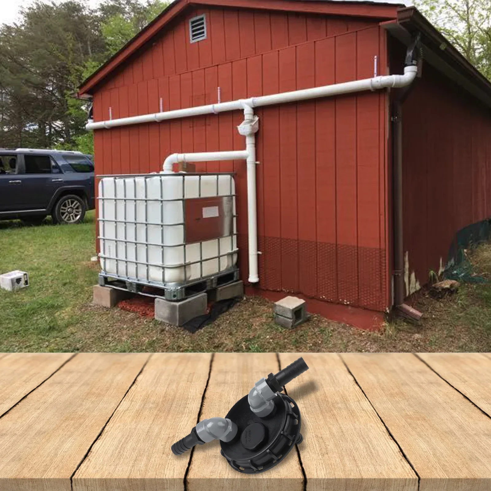 

Надежная крышка IBC Аксессуар для резервуара для воды Адаптер 163 мм с быстрым разъемом Подходит для различных применений