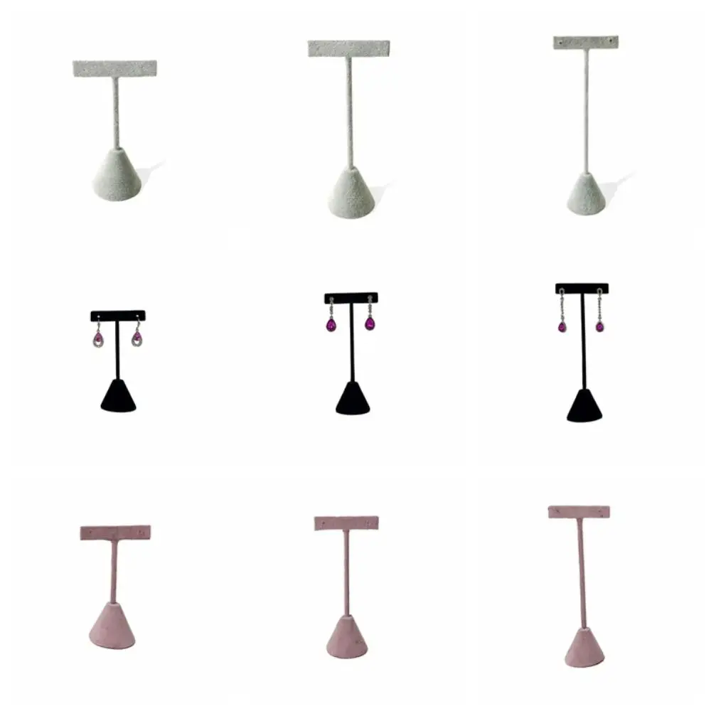 

Luxury T-Shape Velvet Earrings Display Rack Exquisite Ins Earrings Holder Ornaments Storage Earrings Display Stand Decoration
