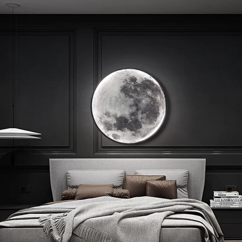 Luxury Moon Wall Lamp for Bedroom Living room Indoor Decor Wall Light Creative LED Moon Sconce Light Hallway Stair Aisle Fixture