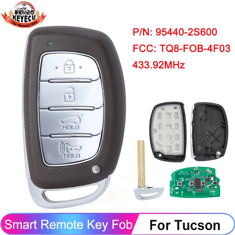 KEYECU 4 Buttons 95440-2S600 TQ8-FOB-4F03 For Hyundai Tucson 2014 2015 Smart 433MHz PCF7953A ID46 Chip New Key Remote Fob