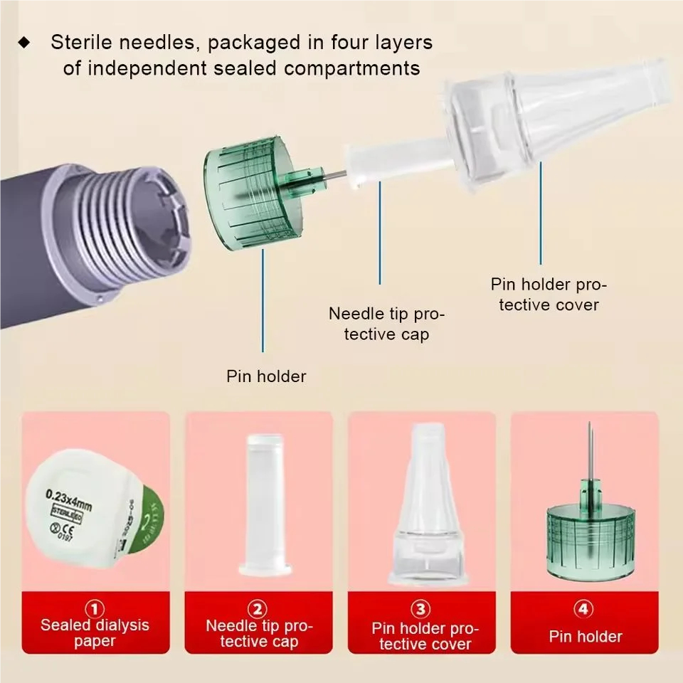 100PCS Magic Pen Tattoo Pen Needle  Insulin Cartridges Insulin Injection Pen Needle Individual Packaging Medical Aesthetics