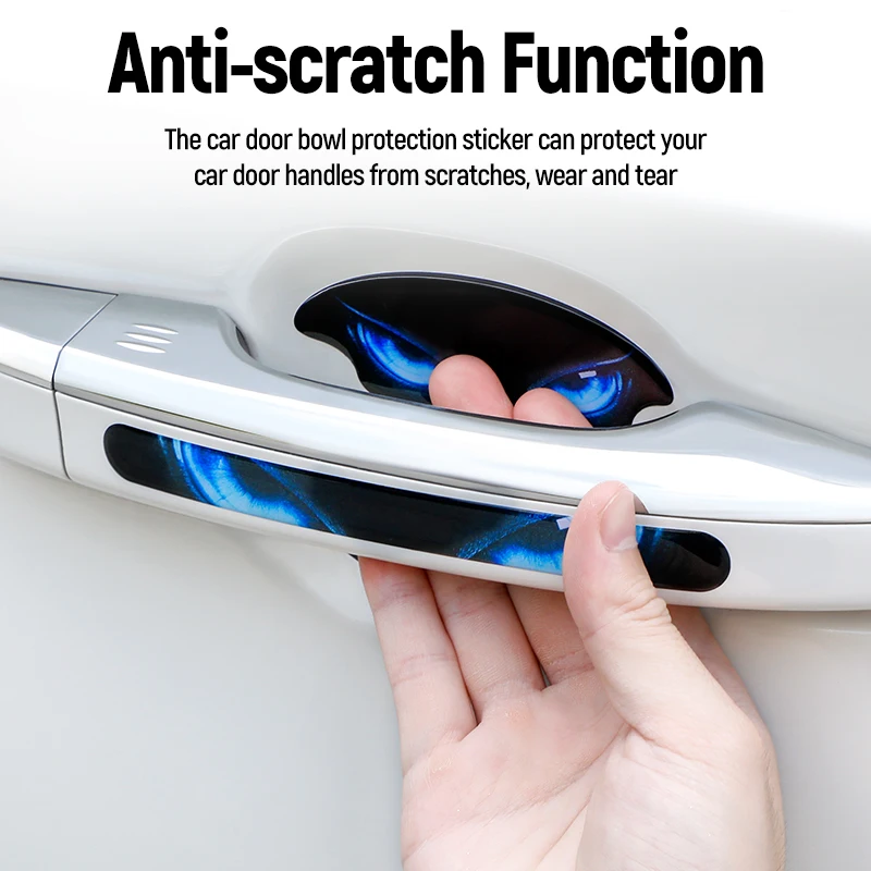 8Pcs Car Door Bowl Anti-scratch Sticker Door Bowl Handle Protection Sticker Paint Surface Film Car Accessories Decals