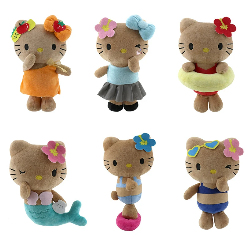 

Kawaii Cartoon Hawaii Kittys Cat Mermaid Surfboard Toys Backpack Pendant Charm Fashion Accessories Keychain Girl Birthday Gifts