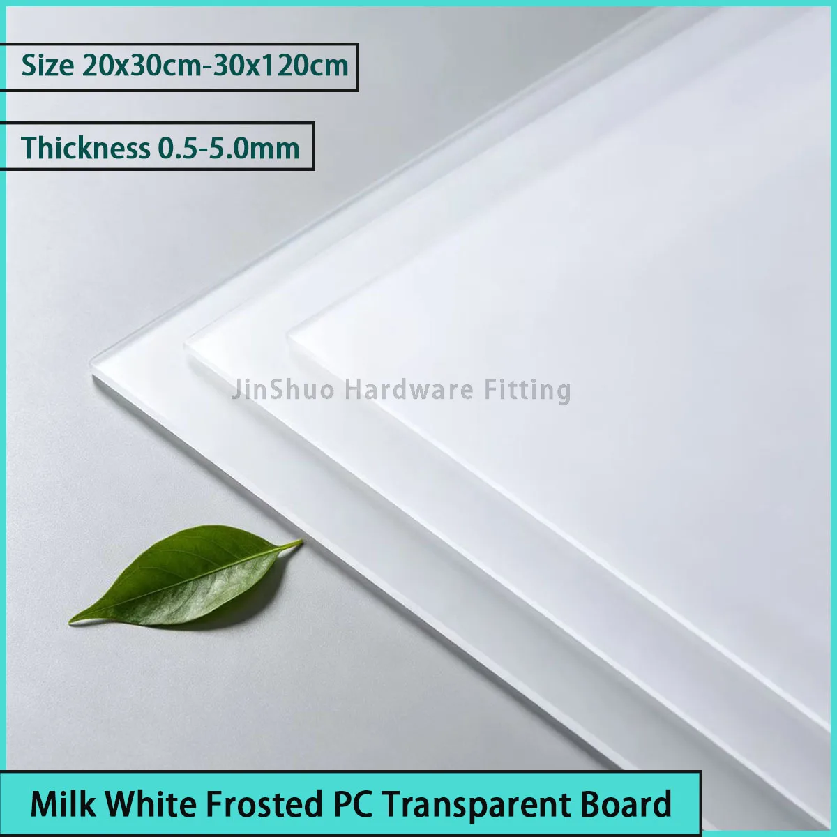 0.5-5.0mm thick milky white frosted PC transparent board suitable for lamp shades, partition lighting, outdoor canopies, etc
