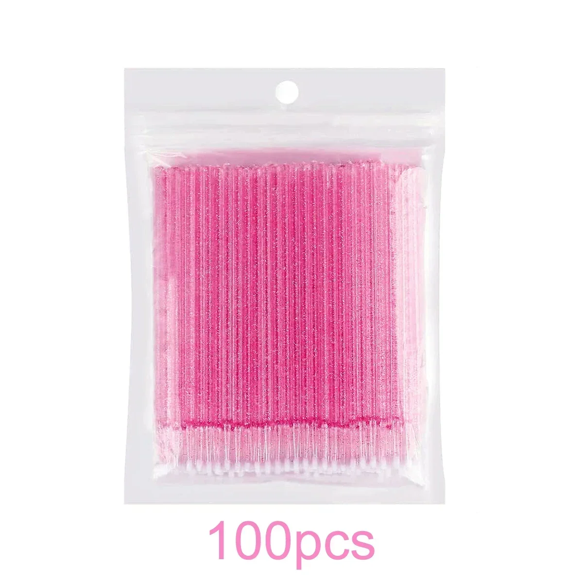 100/500 Stuks Extension Micro Wattenstaafjes, Crystal Micro Applicator Borstel voor Wimper Lippen Mascara Wands Roze Microbrush Lash lift