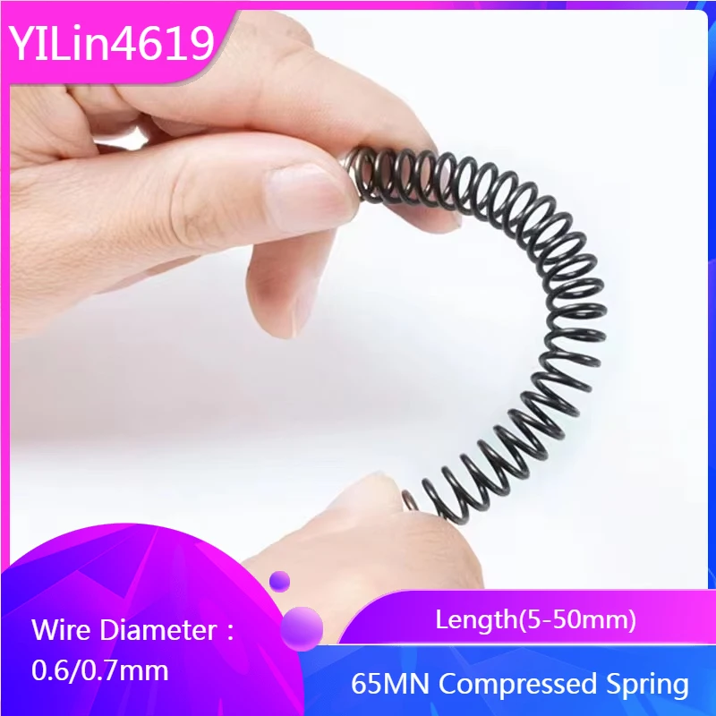 10PCS 65MN Micro Compression Springs,Wire diameters 0.6mm/0.7mm,Used in engineering and manufacturing