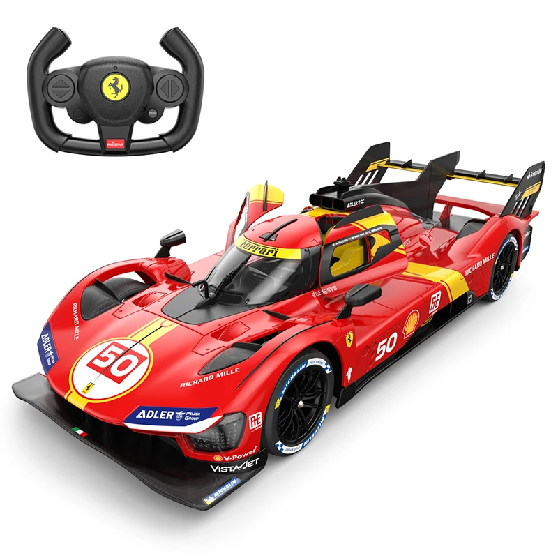 Rastar 1/14 Ferrari 499P #50 2024 Champion 24H Le Mans Rally RC Car Model Remote Control Racing Vehicle Toys Collection Gifts