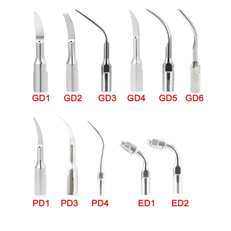 

1 шт. стоматологический ультразвуковой скалер наконечник скалера перидонтика эндододонтика эндододонтические наконечники скалера G P E подходит для фотографий и WOODPECKER