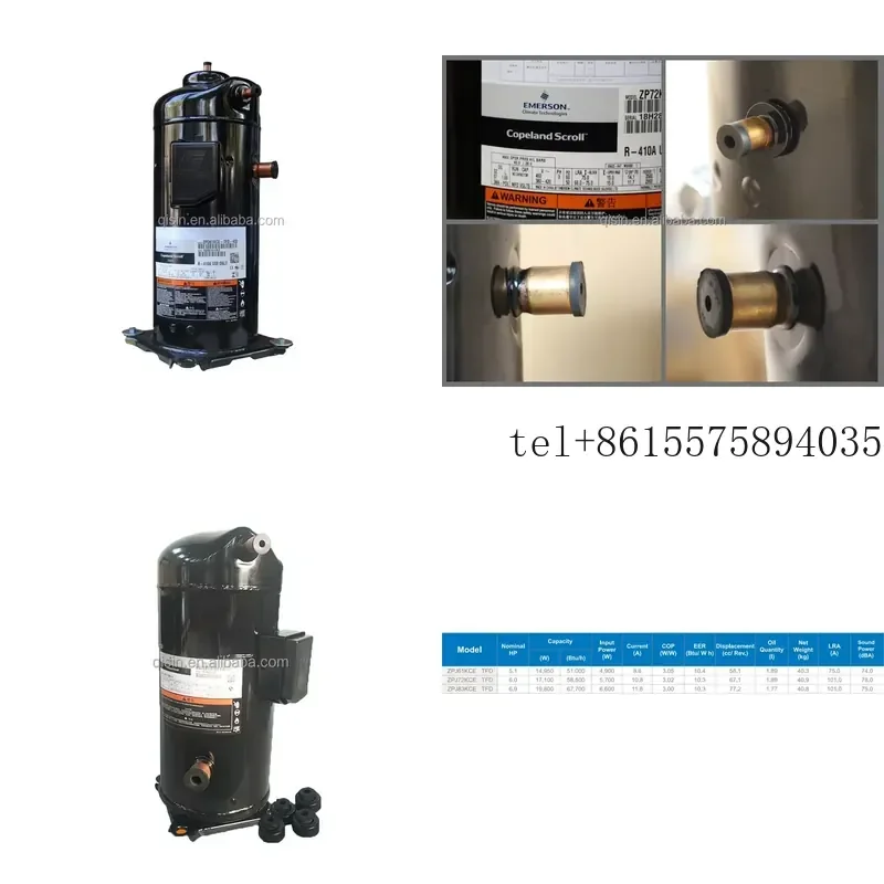Compresor Scroll Copeland Nuevo de Marca Reconocida ZP61KCE-TFD-522 y ZP72KCE-TFD-522 con Refrigerante R410a