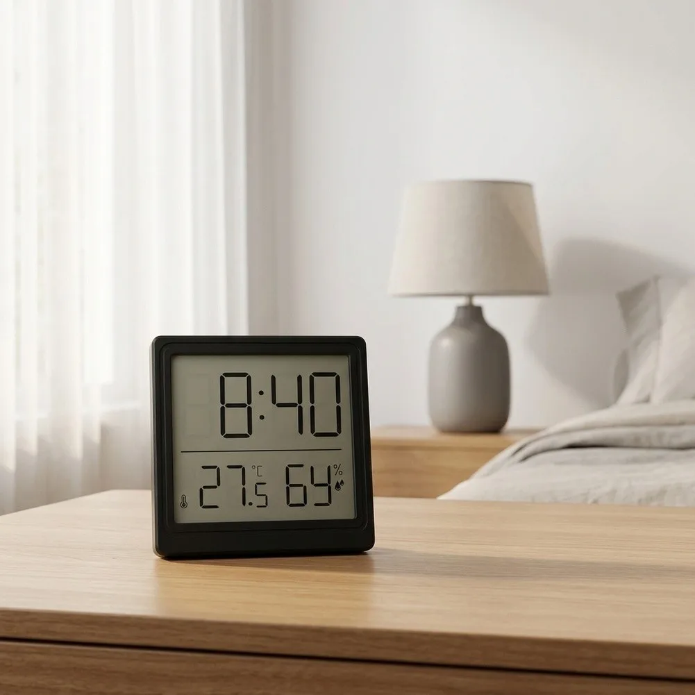Wall Mount Hygrometer Digital Thermometer Hygrometer Large Screen Display Clear Visibility For Daily Climate Tracking