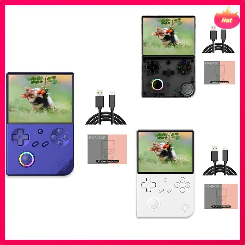 RG40XXV Retro Handheld Game Console 256G 11000+ Games 64 Bit Linux 4.0''IPS Screen WIFI RGB Joystick Video Game Player B