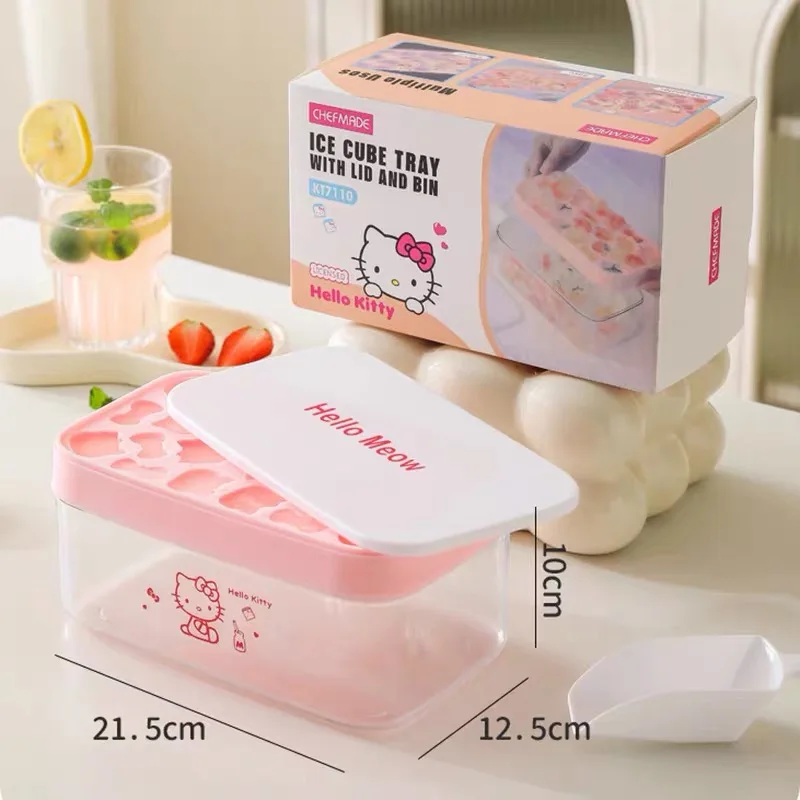 2026 NEW Upgraded Model Anime Sanrio HelloKitty Food Grade Ice Cube Mold Cake Jelly Maker for Home Cute Kawaii Cartoon Toys